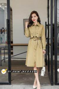 「现货」长款简约风衣，女装风衣，伊洛姿