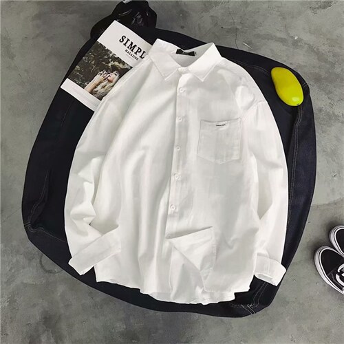 衬衫男长袖韩版潮流dk制服春季休闲男装打底内搭白衬衣cs06-p30图片