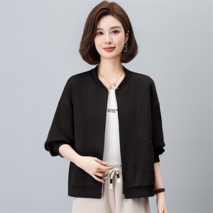 短款外套女2024年新款秋季棒球服妈妈装洋气夹克春秋休闲早秋上衣图片