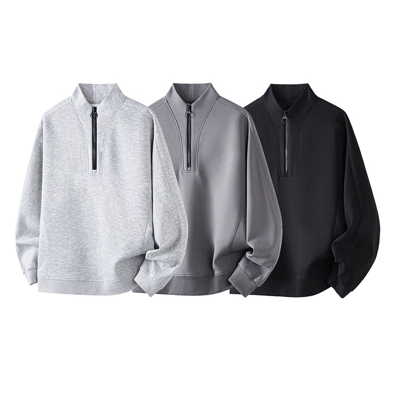 现货 WY5532-P46特   3D图M-5XL高品质解构拉链立领卫衣图片