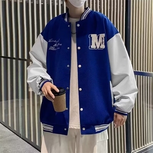 外套男春秋款高中初中生棒球服学院风宽松休闲拼色夹克 JK504图片