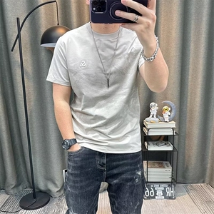 短袖t恤男衫个性印花男士潮流夏季韩版青年百搭修身半袖上衣图片