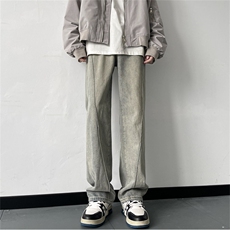 美式高街牛仔裤男韩版潮帅气2024冬季新款ins宽松长裤RK1233-P41，男装牛仔裤，星座412-3