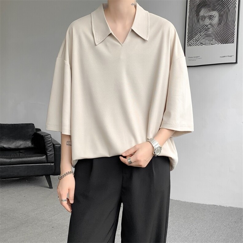 M-8XLv领冰丝短袖Polo衫特大码宽松凉感半袖翻领T恤衫DX1202/P30图片