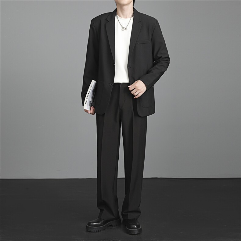 西服两件套装男春秋修身青年帅气男士休闲西装韩版小西服外套,男装西服,星座410-7