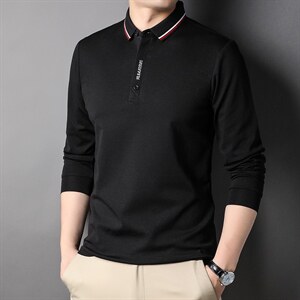 G3937男士2023年春季新款长袖体恤青年翻领POLO衫t恤P63，男装T恤，电商B360