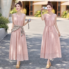 2026夏季新款时尚仙气茶歇裙，时尚简约休闲轻奢，高级显瘦时尚，女装连衣裙，米莱