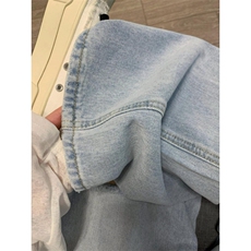 CK123CC-特P52蕾丝破洞牛仔裤设计感高级直筒裤子，女装休闲裤，星座1007（原301D）