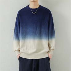 秋冬潮牌渐变色吊染针织毛线衫MY2120P65，男装针织衫/毛衣，星座914