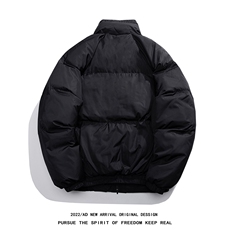 白鸭绒白底22冬季潮牌潮流字母印花加厚立领羽绒服YR223P195控258，男装羽绒服，电商A247-1