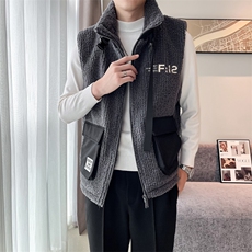 2024冬季加厚羊羔毛立领棉马甲背心外套男M501-p115控165，男装背心/马甲，电商D303