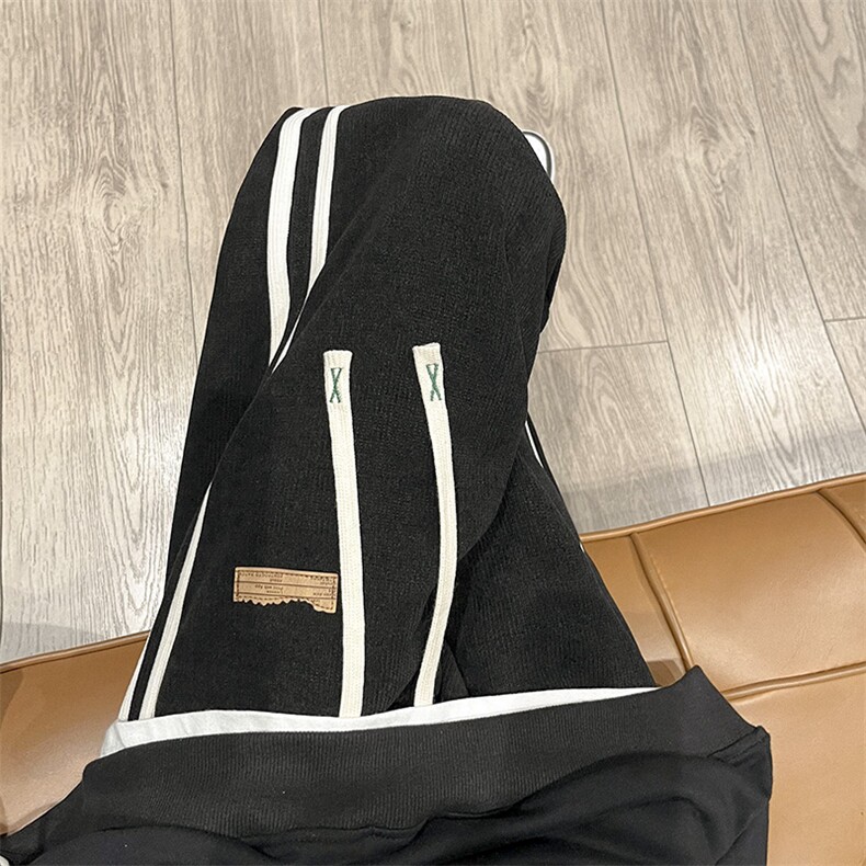 23秋冬休闲裤男女宽松织带坠感kk338p55加绒60,男装休闲裤,星座712