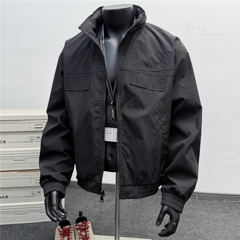 JK009假模春季工装美式带帽游骑兵夹克聚酯纤维(M-5XL)TP55，男装夹克，电商A088