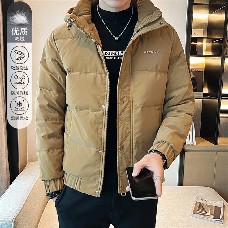 冬季店主1白鸭绒羽绒服连帽可拆简约时尚保暖外套男Y02-P155,男装羽绒服,电商D327