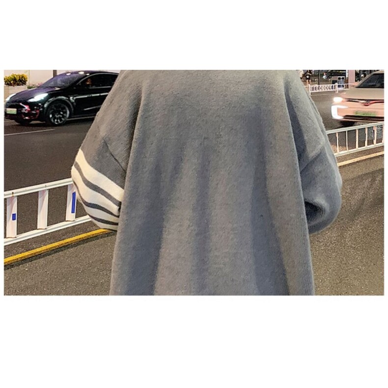 网络图现货美式复古潮牌学院风抗起球三杠套头毛衣J8863-P48,男装针织衫/毛衣,星座715-7