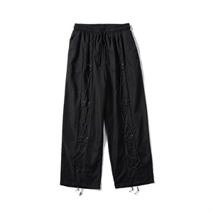 炸街裤子反光条纹夜跑裤男秋季vibe风设计感裤子运动长裤K240-p35图片