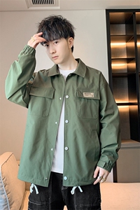 工装夹克男宽松落肩宽松纯色上衣外套DSA157B-JK733-P68图片