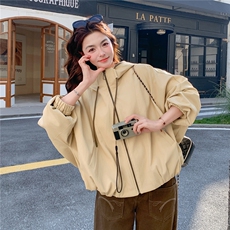 【新品】【有货】2026春季连帽皮衣C5805P195K318，女装皮衣，2D113