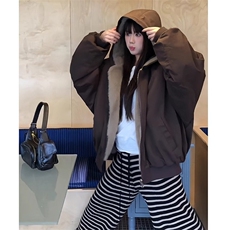 美式复古座山雕短款连帽毛领棉服秋冬新款毛绒绒派克服棉衣外套，男装棉衣，星座601-1