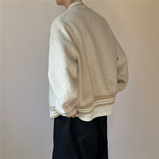 现货羊毛呢料外套男宽松休闲棒球服A351-AJ2641-P115控188，女装短外套，电商A351