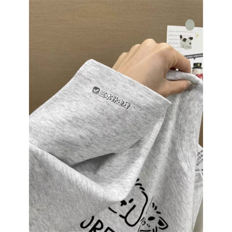 H0501-P25足230克纯棉包领高品质抖音天猫质量卡通印花,女装T恤,星座617A-2