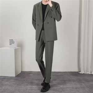 休闲西装男士外套结婚礼服春季新款潮牌西服套装男 TK7570图片