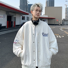 JK8802-P52美式春秋潮牌华夫格棒球服夹克，男装夹克，星座1503
