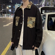 2023春季新款港风男士外套学生百搭刺绣拼接牛仔夹克JK820-P65，男装夹克，星座1103-3