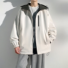 2024春季新款现货户外双面穿连帽夹克男冲锋衣外套JK903-P80，男装夹克，星座1204-3