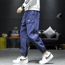 不好卖不要钱！男士条纹宽松日系大码休闲裤QT910，男装休闲裤，星座617B