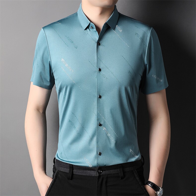 J1033A钱塘2020-1夏季新款男士无痕短袖衬衫跑量精品P62,男装衬衫,钱塘207-1