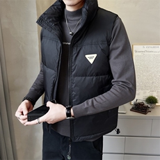 短款立领羽绒马甲休闲日系面包服保暖外套马甲背心M6007-特P75，男装背心/马甲，电商A237