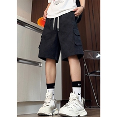 K5033/P38男士夏季工装裤中裤沙滩裤扎染工装短裤休闲裤五分裤子，男装牛仔裤，电商A141