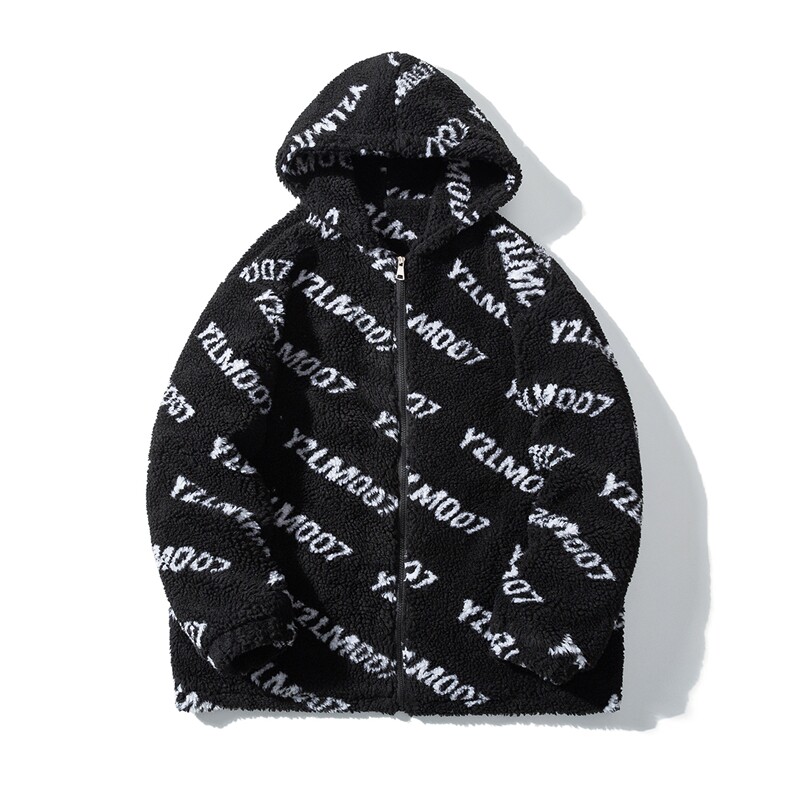 1日系白底定制LOGO羊羔毛衣男连帽衣女外套男8710P105控148，男装针织衫/毛衣，星座226-2