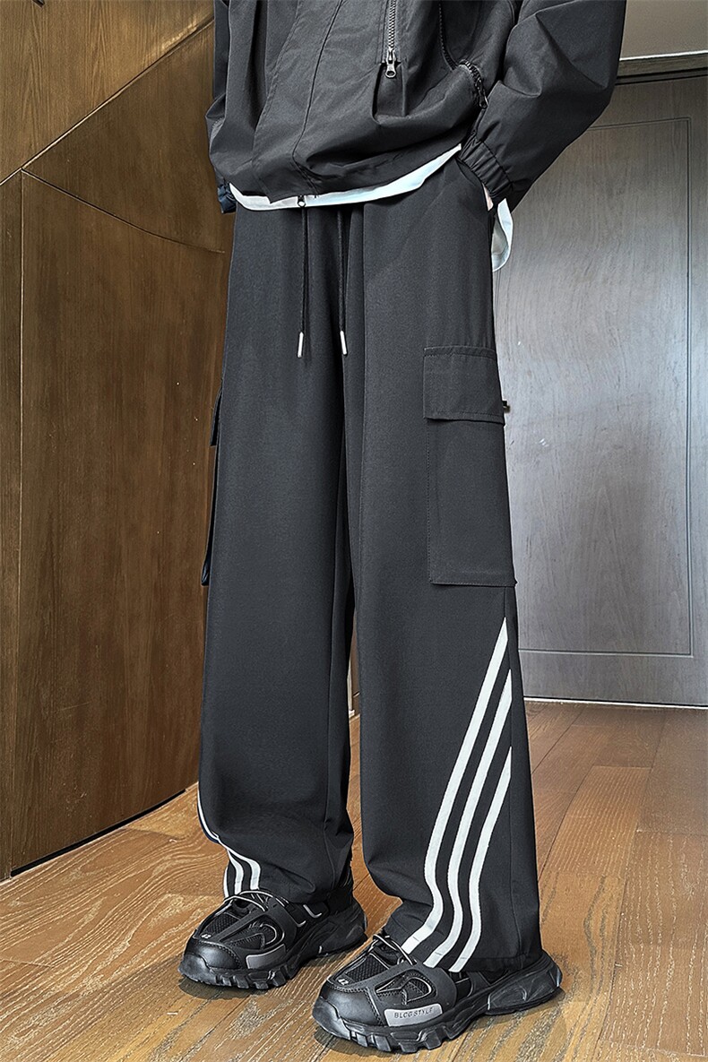 YK129特P32控59品质保障秋装垂感侧边织带舒适工装口袋休闲裤,男装工装外套,电商A249