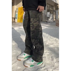 现货美式复古伐木工装直筒牛仔裤迷彩长裤男WL82200-P48加绒55，男装牛仔裤，星座1008