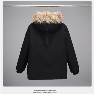 羽绒服男女时尚同款冬季白鸭绒情侣加厚派克服时尚潮牌外套男P120图片