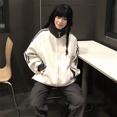 抖音得物高品质美式高街重磅结构设计拼接织带立领卫衣外套CM42，男装卫衣，电商A486