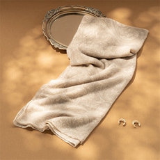 女士古典印花围巾披肩，披肩，江帆羊绒