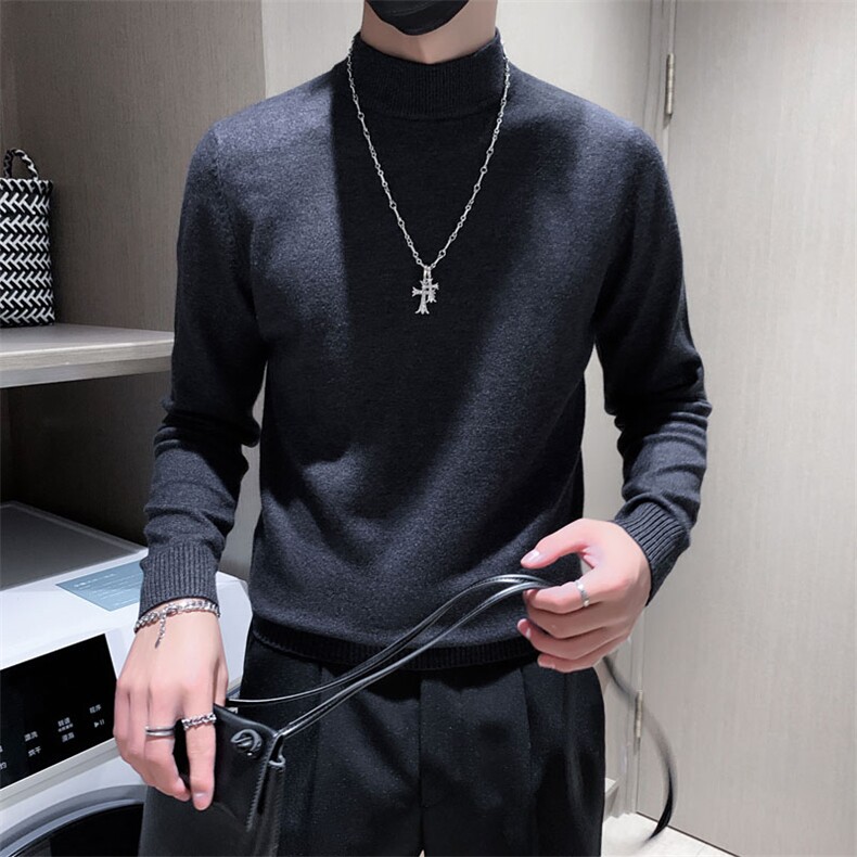 店主风小伙秋冬男士半高领套头长袖针织毛衣男修身301A-1/M68/P38,男装针织衫/毛衣,星座301A-1