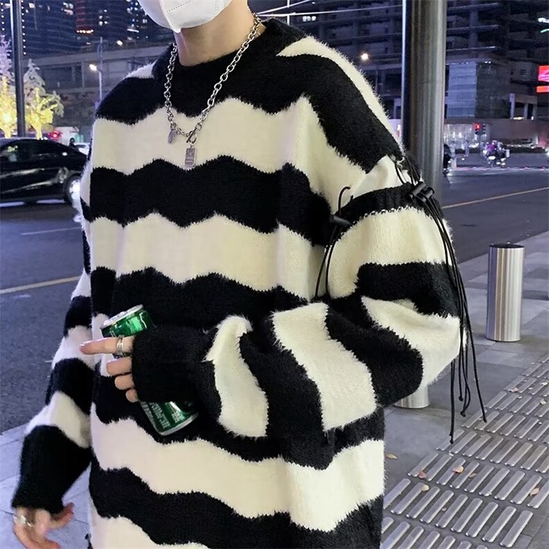 长袖男冬季套头潮流2022青春流行潮纯色宽松型针织衫GM235P53,男装针织衫/毛衣,星座1116-2