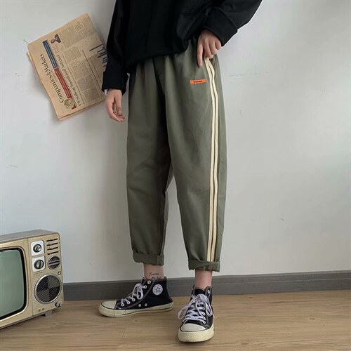 裤子男宽松薄款休闲裤韩版潮流百搭运动九分裤潮牌直筒长裤潮KZ06,男装休闲裤,星座115A(原星座507）