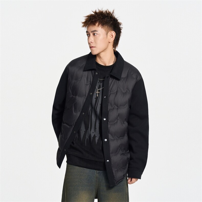 冬季开衫衬衫领轻薄保暖羽绒服90白鸭绒XZ309Y95733P109,男装衬衫,星座309（原A406）