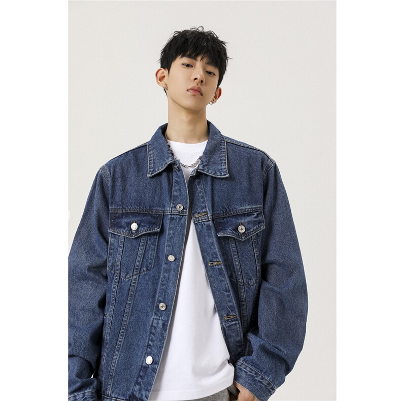 新款牛仔韩版字母刺绣工装潮流水洗外套N608/P85,男装工装外套,星座202
