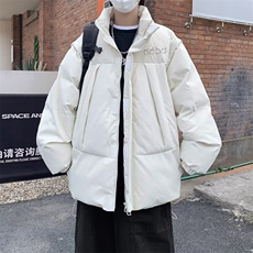 可拆卸棉服男士冬季情侣棉袄外套潮宽松保暖棉衣马甲W6684-P90，男装棉衣，星座512-2
