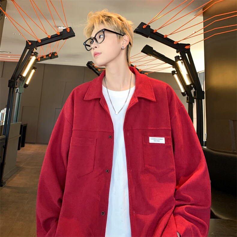 ！2025秋冬新重磅男士灯芯绒衬衫百搭衬衣外套CS01特P45控68,男装衬衫,电商B220