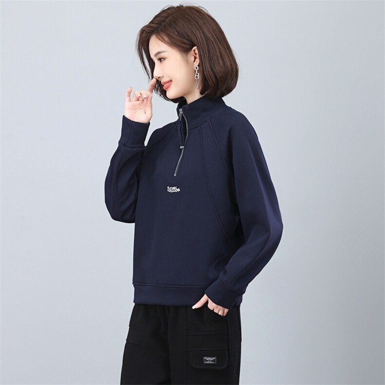 加绒加厚卫衣女秋冬2023年冬季新款洋气休闲欧货短款女士长袖,女装卫衣/绒衫,涵誉