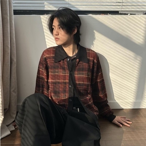 秋季新款格子衬衫百搭休闲宽松显瘦长袖衬衣外套减龄女装洋气上衣图片