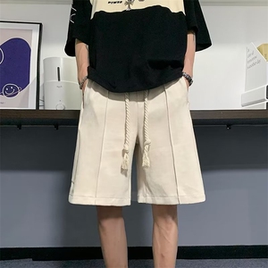 宽松型ins男条纹时尚潮牌五分裤夏季休闲裤青春流行日系6817 P33图片