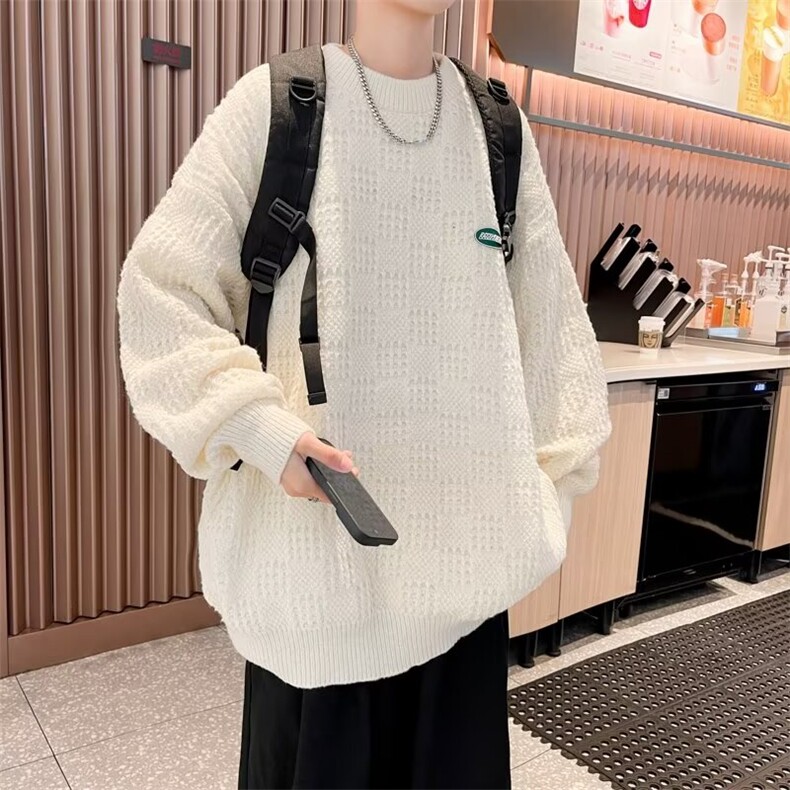 B307P45秋冬男装男生毛衣线衫时尚宽松男日系打底衫,男装针织衫/毛衣,星座512-6